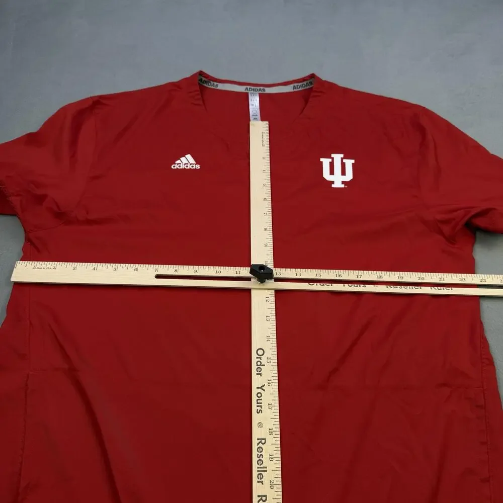 Indiana Hoosiers Shirt Mens Medium Red NCAA Basketball Adidas Short Sleeve